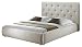 Produktbild CAVADORE Bett CLARISSA 160x200 / ohne Funktion / Webstoff / Beige / B 188, H 103, T 225 cm
