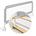 Produktbild Fillikid Bettschutzgitter & Boxspring Rausfallschutz für Baby & Kinder 135 x 50 cm - hohes, klappbares Bettgitter für Betten & Boxspringbetten - Sterne Grau Weiß