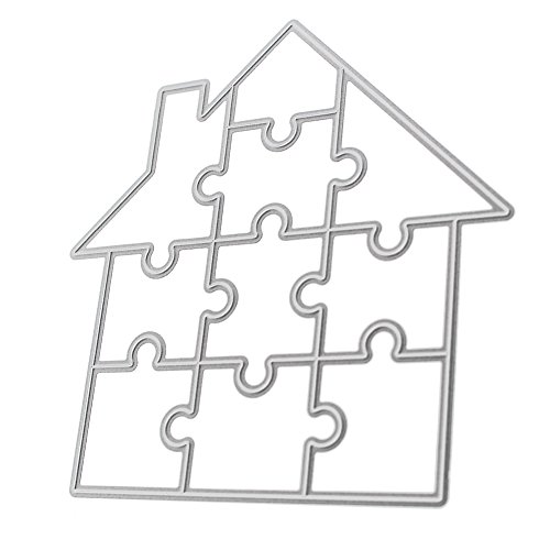 Amazingdeal365 Haus Metall Form Schablonen Schneiden DIY Dekor Sammelalbum Karten Buchzeichen Lesezeichen als Geschenk für Freunde Geburtstag Kinder,Kindergarten Hobby Schule Handarbeit Unterricht usw. Ein tolles Geschenk!
