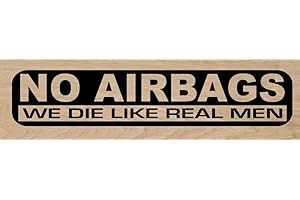 Desconocido Aufkleber No AirbaGS We Die Like Real Men 18 x 3,5 cm (schwarz)