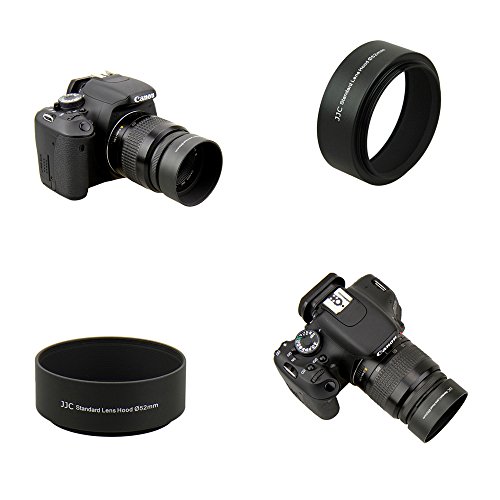 JJC Ln-52s universel en m  tal    visser Pare-soleil pour Canon Nikon Sony Olympus Pentax appareils photo       Compatible avec objectif standard  52  mm 
