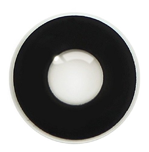 Preisvergleich Produktbild 1 Paar farbige Crazy Fun Kontaktlinsen zu Karneval Halloween Cosplay schwarz mit Kontaktlinsenbehälter