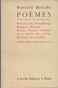 Poemes 1934 1941 Tome 4 Bertolt Brecht Babelio