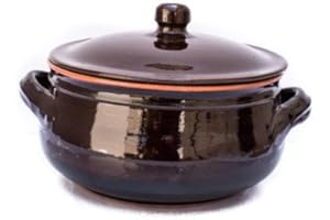 Colì Maioliche e Terrecotte dal 1650 Tegame con Coperchio Brunella, Terracotta, Marrone, 17x17x13 cm