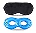Fitglam Pure Silk Sleep Mask + Reusable Cold / Hot Therapy SPA Gel Eye Mask Set - Improve Sleep Alleviate Puffy Swollen Eyes Fatigue Headache and Tension (Black) RS.2493.00