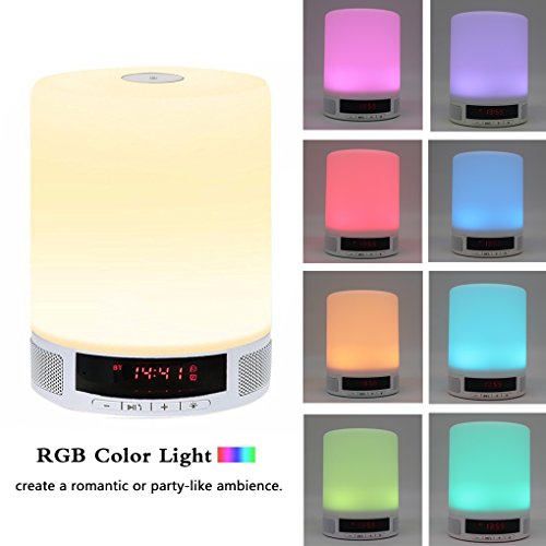Blingco drahtlose LED Bluetooth Lautsprecher, spät intelligentes bewegliches Multifunktions-USB-aufladenmusik-Resonanzkörper mit intelligenter Note Dimmable Nachtlicht, verwendbar für Innen- und im Freiengebrauch. - 4