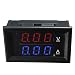 Produktbild mark8shop Dual Rot Blau LED Digital Voltmeter Amperemeter Panel Volt Gauge Meter