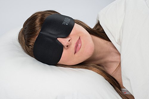 travelstar: Premium-Schlafmaske für Damen/Herren, größenverstellbar, ultraweich, extrem leicht, innovativ und hochwertig, schwarz (TS-K-2000) - 2