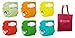 Rumparooz One Size Cloth Diaper Covers, 6 pack, Gender Neutral Colors with Reusable Dainty Baby Bag Bundle (Aplix)