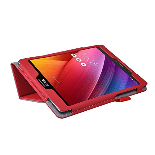 ASUS ZenPad 8 Z380M hülle, iBetter® ASUS Z380M hochwertiges PU Leder Etui hülle Tasche Case- mit Standfunktion, super 360° Anti-Wrestling, ist für ASUS ZenPad 8 Z380M 8.0 Zoll Tablet PC perfekt geeignet,Rot - 6