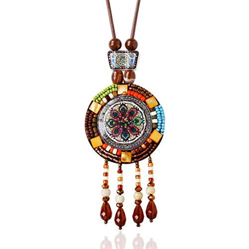 OverDose Women Bohemian Necklace Chain Choker Sunflower Statement Bib Pendant