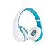 Produktbild Drahtloser Stereokopfhörer, YOOHOG Bluetooth Kopfhörer mit Mikrofon für Kind-Erwachsener, leichter On-Ohrenkopfhörer, Kopfhörer für TF Karte FM Radio MP3 MP4 PC Tabletten Mobiles- justierbar (blau)