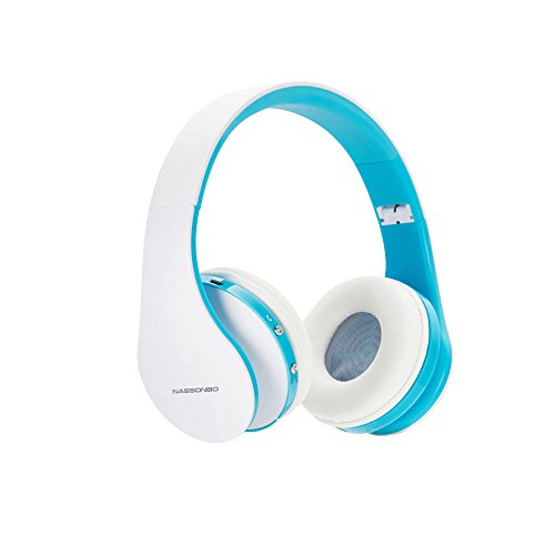 Preisvergleich Produktbild Drahtloser Stereokopfhörer, YOOHOG Bluetooth Kopfhörer mit Mikrofon für Kind-Erwachsener, leichter On-Ohrenkopfhörer, Kopfhörer für TF Karte FM Radio MP3 MP4 PC Tabletten Mobiles- justierbar (blau)