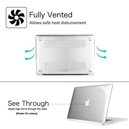 Fintie MacBook Pro 15 Retina Hülle (NO CD-ROM Drive) – Ultra Slim Plastik Hartschale Schutzhülle Snap Case für Apple MacBook Pro 15.4″ with Retina Display (Model A1398), Crystal Clear - 5