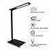 Produktbild LED Schreibtischlampe Nachttischlampe Wireless QI Ladegerät Tischleuchte mit Smartphone Ladefunktion induktive Ladestation für kabelloses laden (Schwarz)