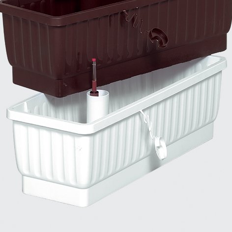 Preisvergleich Produktbild Bewässerungs-Blumenkasten Venezia, weiß, 100 cm