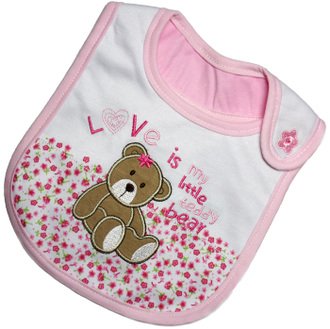 Lätzchen, aus 100 % Baumwolle, bestickt, super saugfähig, durch Klettverschluss verstellbar, vollständig gefüttert mit wasserdichter Innenschicht, Einheitsgröße, für Mädchen, schönes Geschenk zur Babyparty, 4 Stück - 3