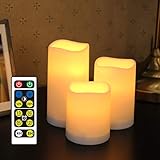 【Flameless Candles】Das Licht wird durch LED erzeugt. Keine Brandgefahr, kein Rauch und kein Wachs. LED-Kerzen ohne echtes Feuer,Sicher im Umgang mit Kindern und Haustieren, keine Sorge um feuerbedingte Unfälle.