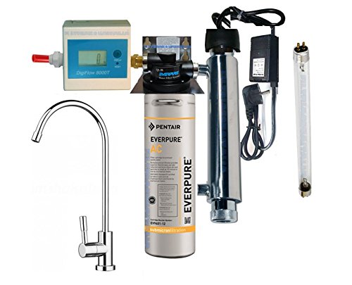 DEPURATORE ACQUA KIT EVERPURE AC CON STERILIZZATORE UV E CONTALITRI