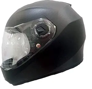 Steelbird SBH-11 Helmet with Plain Visor, Dashing Black, 580 mm