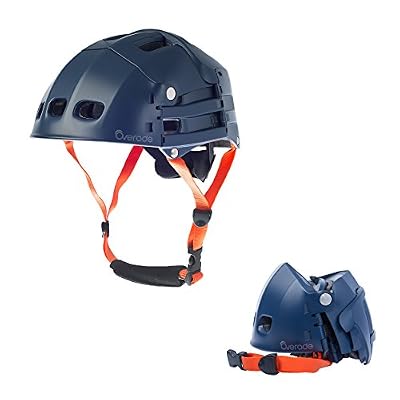 Overade Casque PLIABLE Plixi Fit pour vélo, trottinette électrique, overboard, gyroroue, skateboard, roller, VAE - Norme CE EN1078, même protection qu’un casque classique - Volume divisé par 3 (Bleu, S/M (54-58 cm))