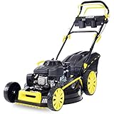 Craftfull Premium Benzin Rasenmäher 5in1 - Euro 5-4,4 Kw 6 Ps - 196 ccm 4-Takt Motor - GT Markengetriebe - 53 cm Schnittbreit