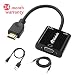 Produktbild HDMI zu VGA Adapter Konverter, 1080P Stecker auf Buchse Vergoldete High Speed mit 3,5 mm Audio-Ausgang und Micro USB Power Kabel für PC Laptop Projektor HDTV Xbox STB Weduda