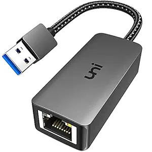 uni USB Ethernet Adapter USB 3.0 to RJ45 Gigabit LAN Adapter, Compatible for MacBook, Surface Pro, Notebook PC with Windows7/8/10, XP, Vista, Mac/Linux and More