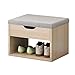 Produktbild Cxjhx Kleine Holzbank 2 Ebenen Holz Aufbewahrungshocker for Tür & Eingang 40x30x25cm