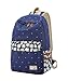Produktbild Korea Mode Blumenmuster Dekoration Womens Rucksack Teenager Mädchen-Segeltuch-Rucksack Schultasche 28 x 43 x 14 cm