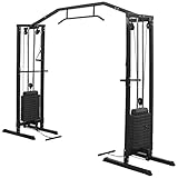 【Permite una multitud de ejercicios diferentes】Además de diversos entrenamientos con cables, este gimnasio de musculación también cuenta con 1 barra de dominadas con múltiples posiciones de agarre sobre el puente y 2 barras de dominadas a ambos lados. Esta máquina de musculación mide 315 cm de ancho y 230 cm de alto, lo que permite una multitud de ejercicios diferentes.