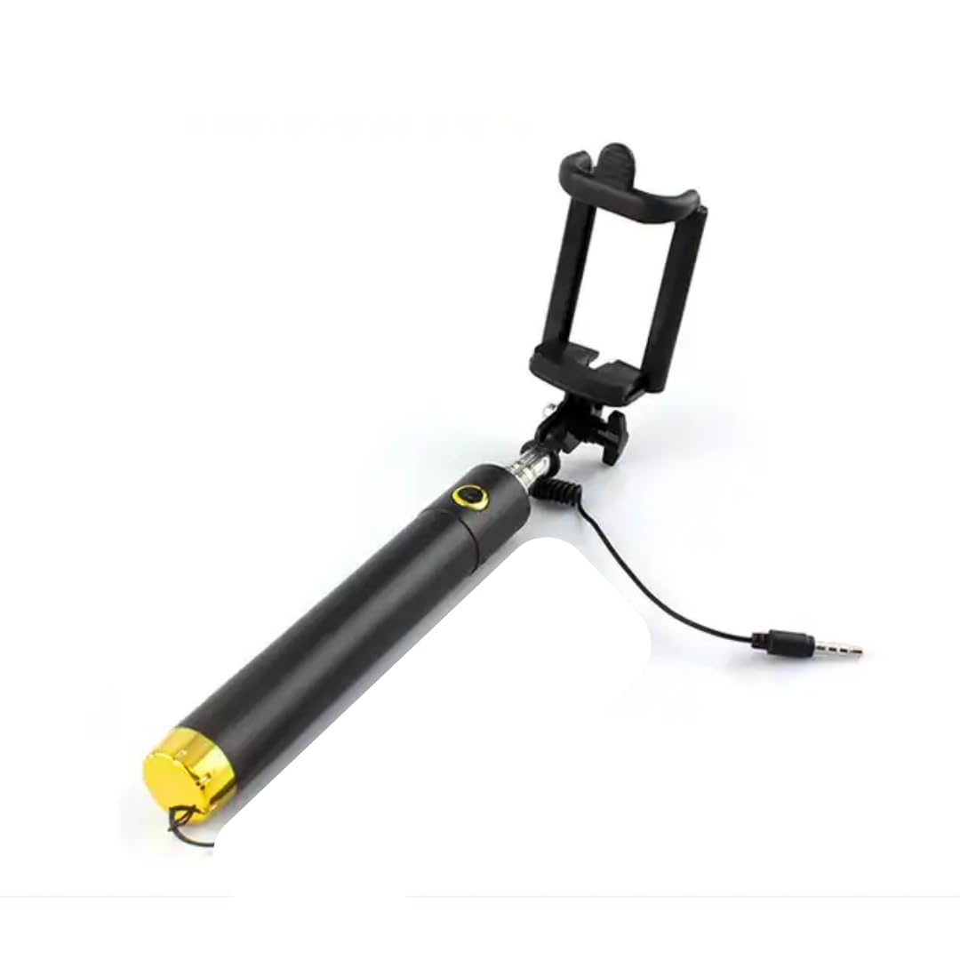 Gilary Premium Selfie Stick Portable Extendable Monopod Self-Pole Handheld Wired Selfie Stick for All Smartphone with 3 Month Warranty