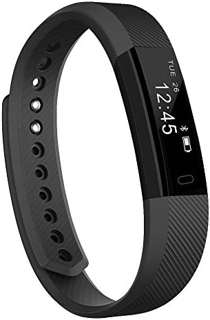Fitness Tracker High Quality Wear Technology Activity Tracker Pedometer Sweatproof Sports Bracelet with Sleep Monitor Calorie/Step Counter Bluetooth 4.0 for Android IOS (Black)