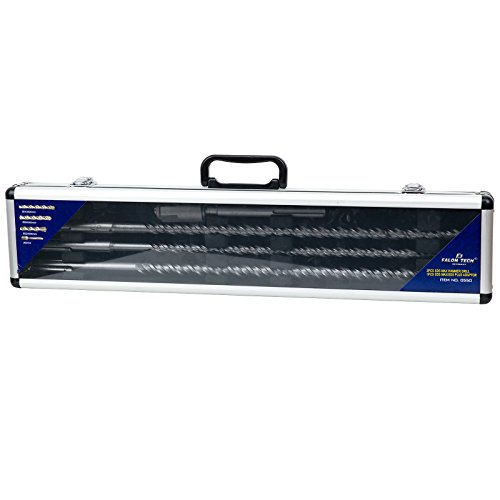 SDS Max Hammer Bohrer Satz lang 3-tlg + Adapter SDS-Max/Plus Alukoffer FT0550 - 6