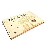 √ Größe: Dies ist ein wunderschönes Hochzeitssignaturbuch, Länge * Breite * Höhe: ca. 27X19X1.5CM. Das Produkt besteht aus 2 Stücken Holzbrett + 20 Seiten