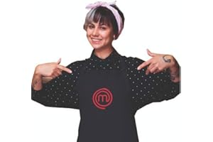 SAQUITOMAGICO Grembiule ufficiale Masterchef per adulti e bambini ricamato. Prodotto con licenza ufficiale