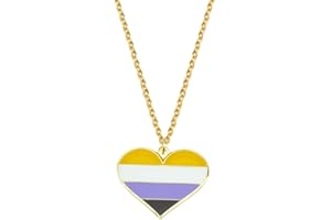 Sinwinkori Rainbow Pansexual Transgender Asexual Bisexual Sun Set Lesbian Nonbinary Polysexual Gender fluid Necklace LGBT Necklace Gay Pride Gift Rainbow Pride Necklace LGBT Jewelry Pride Gift