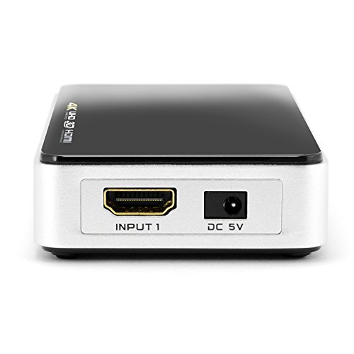 CSL – UHD (4K) HDMI SWITCH inkl. ARC (Audio Return Channel) | 3D Ready / Full HD 1080p / ULTRA HD 2160p / Dolby True HD | ARC und CEC | 5 Port (5 x IN / 1 x OUT) Verteiler / automatischer Umschalter 5 auf 1 | Metallgehäuse | inkl. Fernbedienung und Netzteil - 4