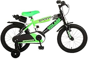 Tecnobike Shop Bici per Bambino Bicicletta Volare Sportivo Movimento Centrale a Sfera Cuscinetti Doppio Freno Ruote Gonfiabili - Taglia 16"