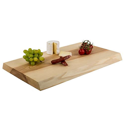 Schwarzwald Massivholz Schneidebrett JAMIE XXL 50 cm, Esche mit natürlicher Baumkante - 3