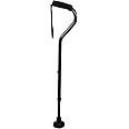 KMINA - Heavy Duty Walking Sticks for Men (330 lbs), Walking Sticks for Women Elderly, Offset Handle Walking Stick Non Folding, Extendable Walking Sticks for Disabled - Made in Europe