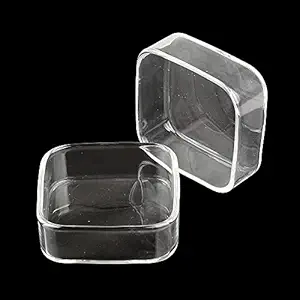 Senzeal 2X Aquarium Glass Shrimp Feeding Dish Reptiles Water Food Feeder Bowl Square