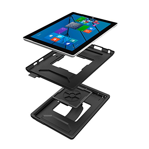 Incipio Capture Rugged Extrem Robuste Schutzhülle mit Abnehmbarer Drehbarer Handschlaufe für Microsoft Surface 3 – Schwarz - 3