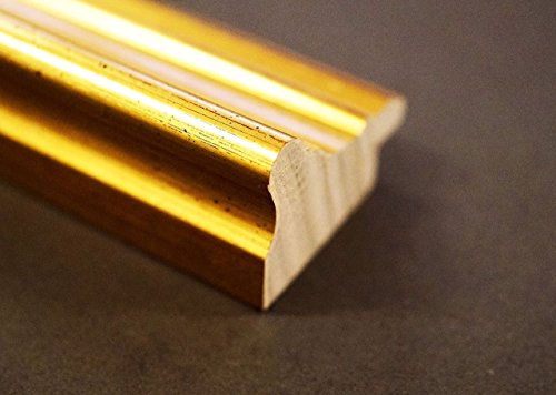 Spiegel Wandspiegel Badspiegel Flurspiegel Garderobenspiegel Clever Line 5 Gold 3,9 – Größe des Spiegelglases 90 x 140 – Über 100 Größen zur Auswahl – Wunschmaße auf Anfrage – Antik, Barock - 6