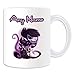 Produktbild Personalisiertes Geschenk – Undead Warlock Tasse (MMORPG Design Thema, weiß) – alle Nachricht/Name auf Ihre einzigartige – World of Warcraft Online RPG Spiel Blizzard WOW ALLIANCE Horde Burning Crusade Wrath Lich King Cataclysm Mists Pandaria Kriegsherren draenor Legion WOW Arcane Magier Pet Katze Siam weiblich