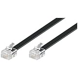 cable telefono e internet telmex  Cable de telefono RJ11 6P4C M-M (6 Metros, Negro)