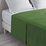 douceur d'intérieur drap plat 2 personnes 240x300 cm lina vert sapin