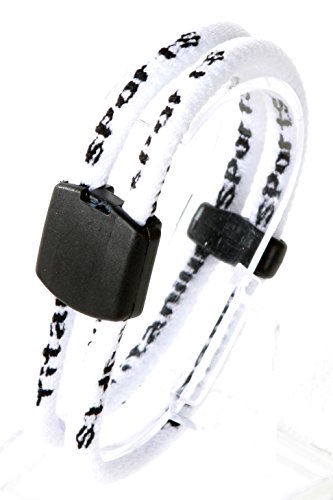 Power Balance Energy® DUAL LOOP Magnetic Germanium Bracelet / Energized (White/White, MEDIUM: 18cm (7.1"))