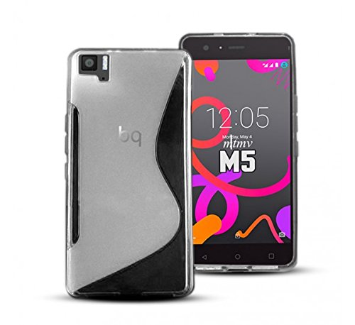 Funda para BQ AQUARIS M5 GEL TPU Dise  o S-Line Color TRANSPARENTE