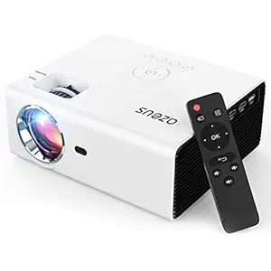 AZEUS RD-822 Video Projector, 5000 Lux Support 1920x1080 with Built-in 5W Sound Speaker, Compatible with PS4, HDMI, VGA, USB, Laptop, Phone, TV Box, Mini Portable HDMI Projector [2020 Upgrade Model]